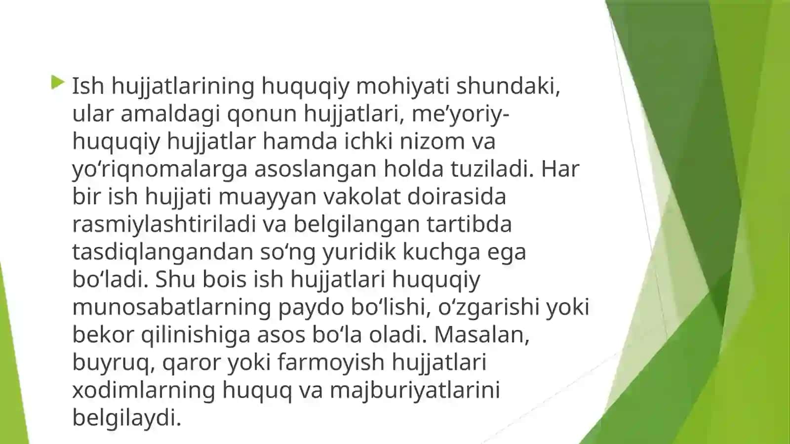 Ish hujjatlari va ularga qo’yilgan asosiytalablar 3