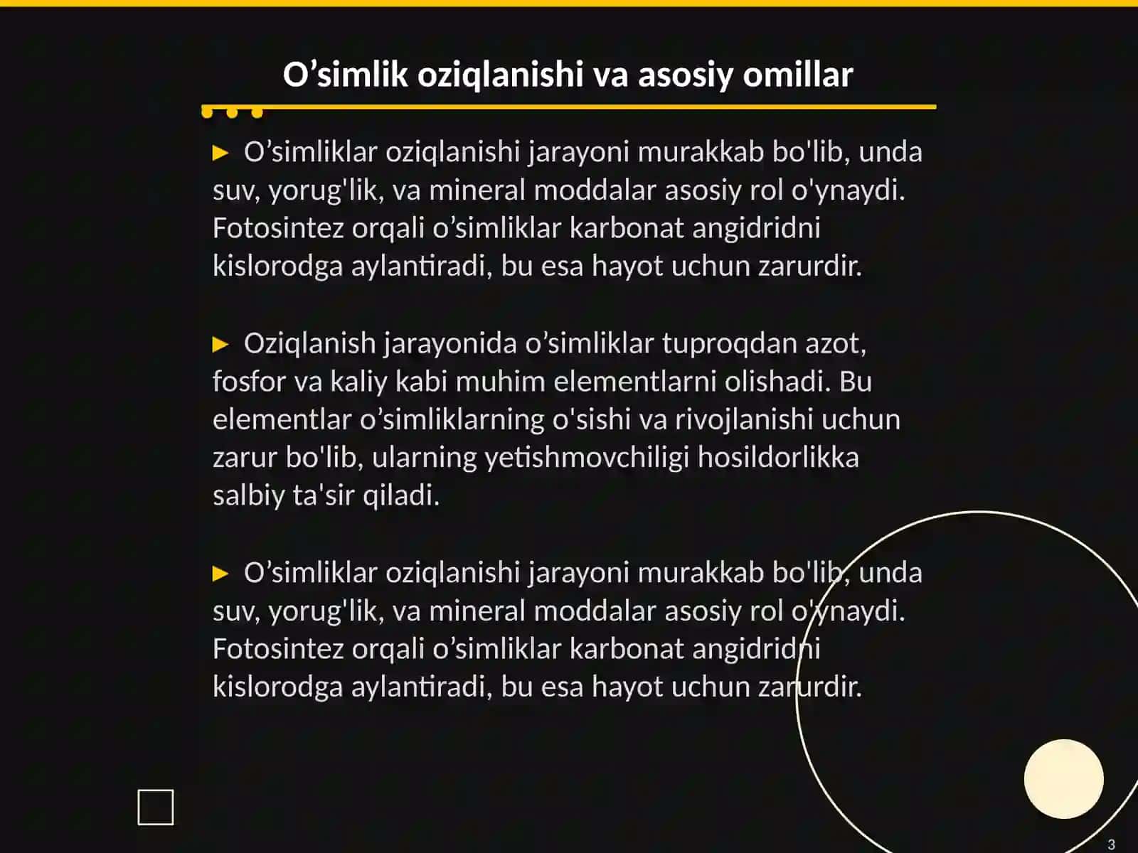 O’simliklarni oziqlanishiga tashqi muhit omillari ta’siri 3