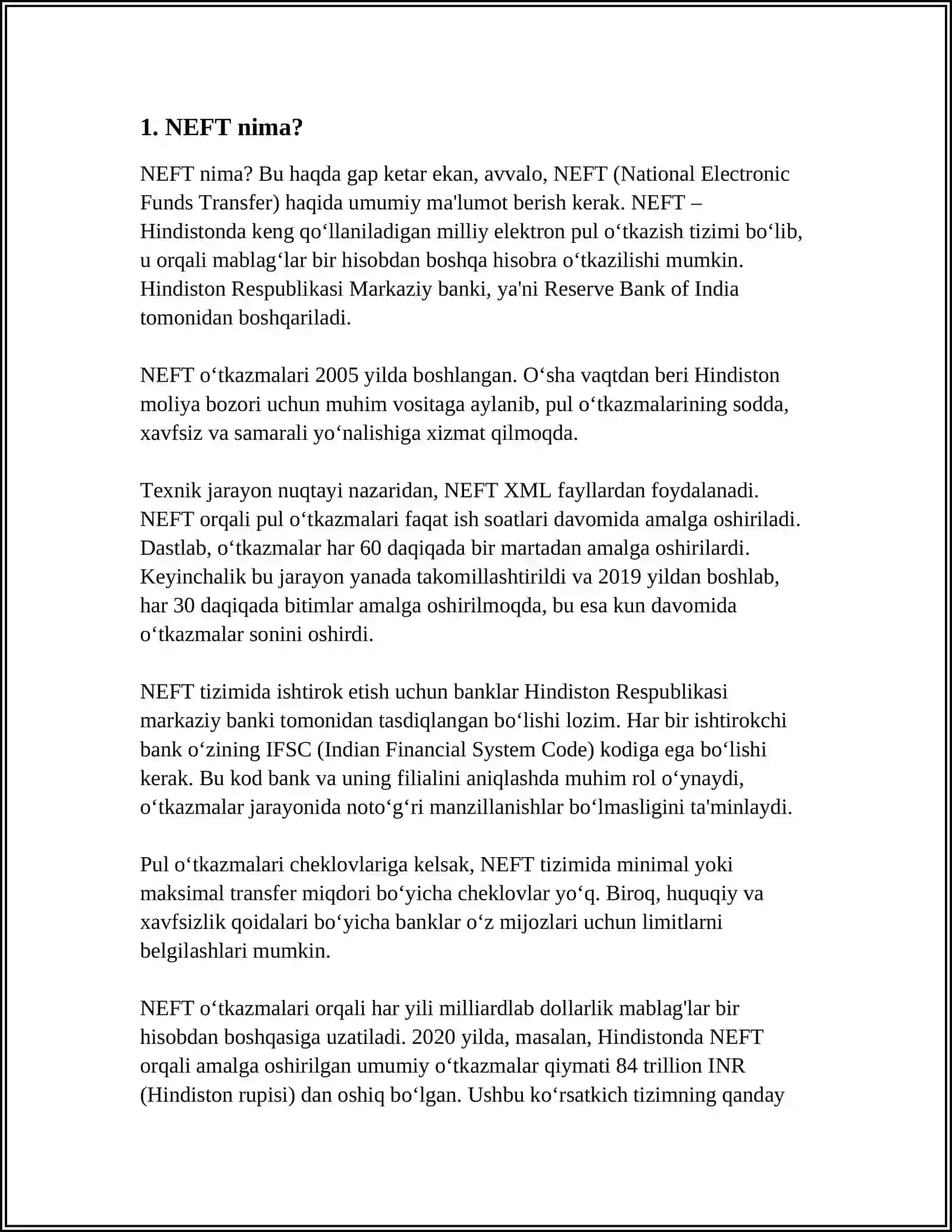 NEFT NIMA 3
