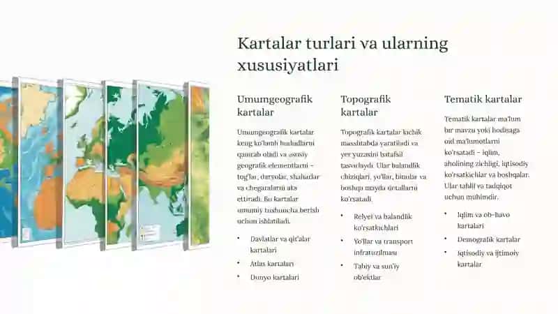 Kartalarni turlarga qarab proeksiyalarni aniqlash 3