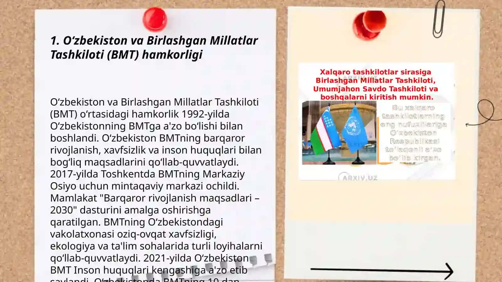 Oʻzbekistonning xalqaro tashkilotlar bilan hamkorlik aloqalari 3