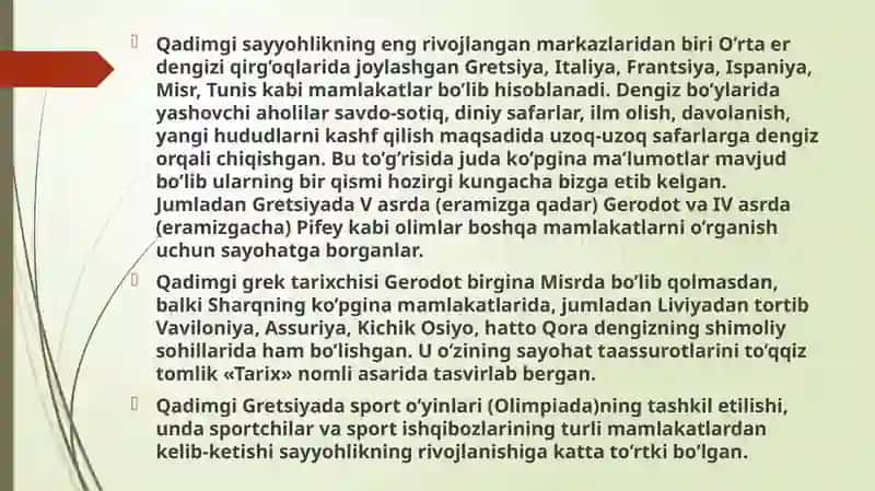Jahon turizmini rivojlantirishning segmentlari. 3