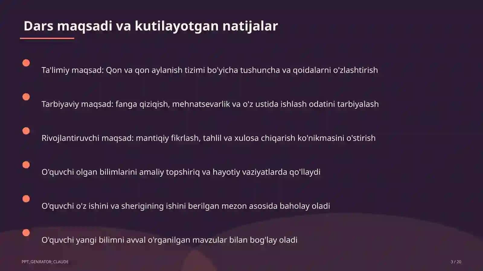 Qon va qon aylanish tizimi (8-sinf) 3