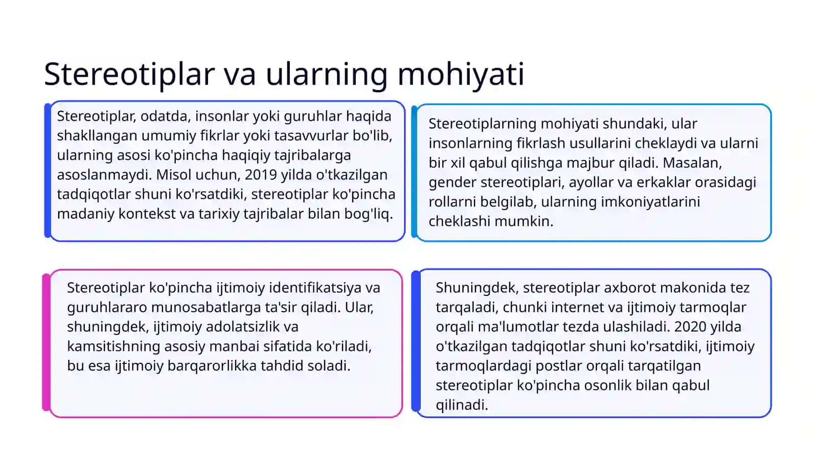 Stereotiplar va ularning shakllanishi 3