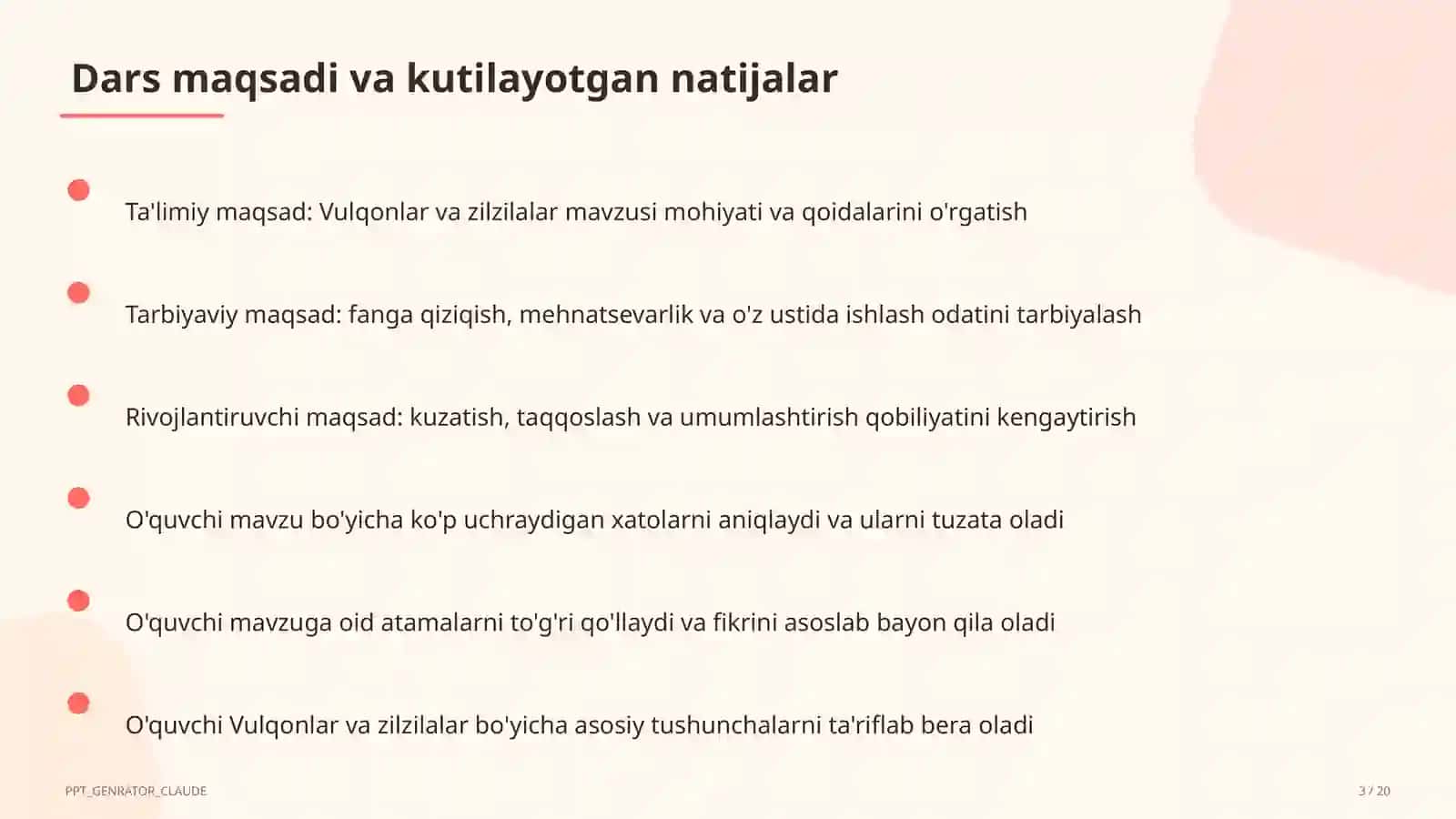Vulqonlar va zilzilalar (5-sinf) 3