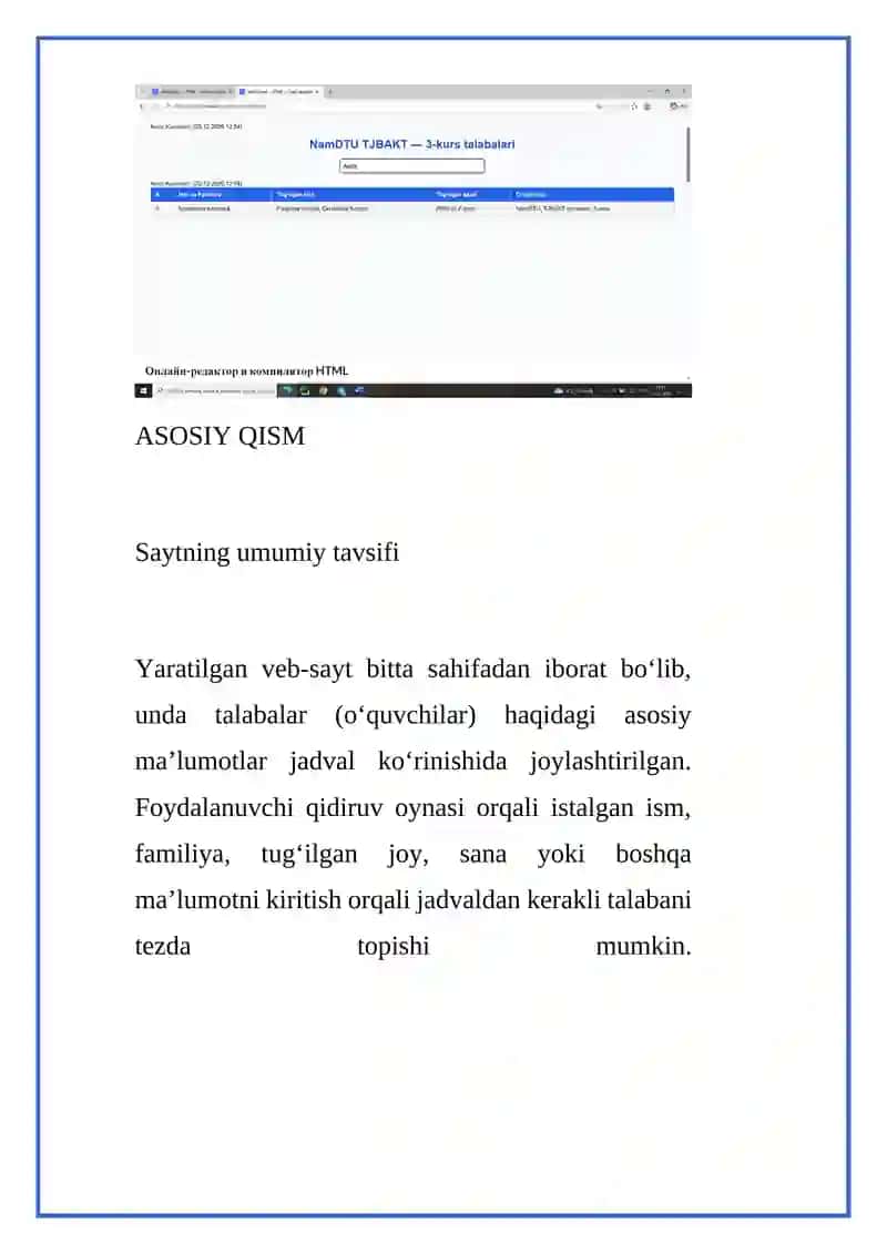 Veb-texnologiyalar asosida oddiy, amo funksional axborot tizimlarini yaratish 3