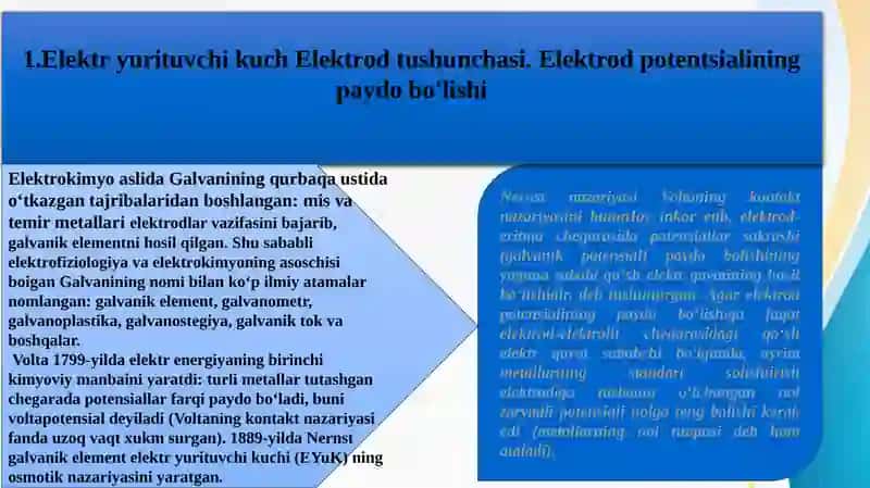 Galvanik element termodinamikasi 3