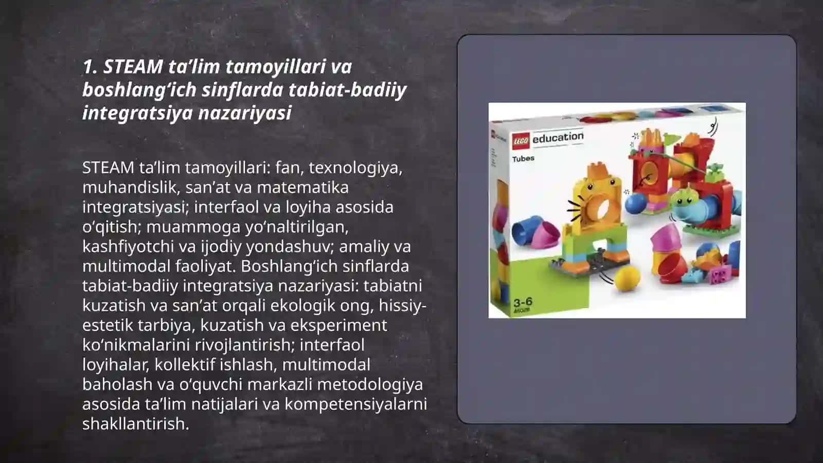 Boshlangʻich ta’limda tabiatga oid bilimlar va badiiy-estitik tarbiyaning integratsiyasida Steam ta’lim texnologiyasidan foydalanish 3
