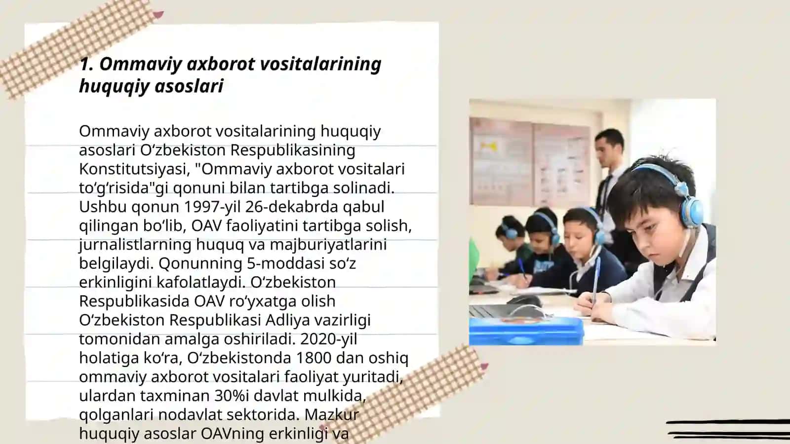 Ommaviy axborot vositalarining huquqiy asoslari 3