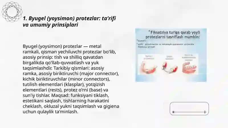 Byugel (yoysimon) protezlar 3