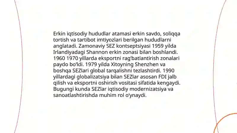 Erkin iqtisodiy hududlar: atama va rivojlanish tarixi 3