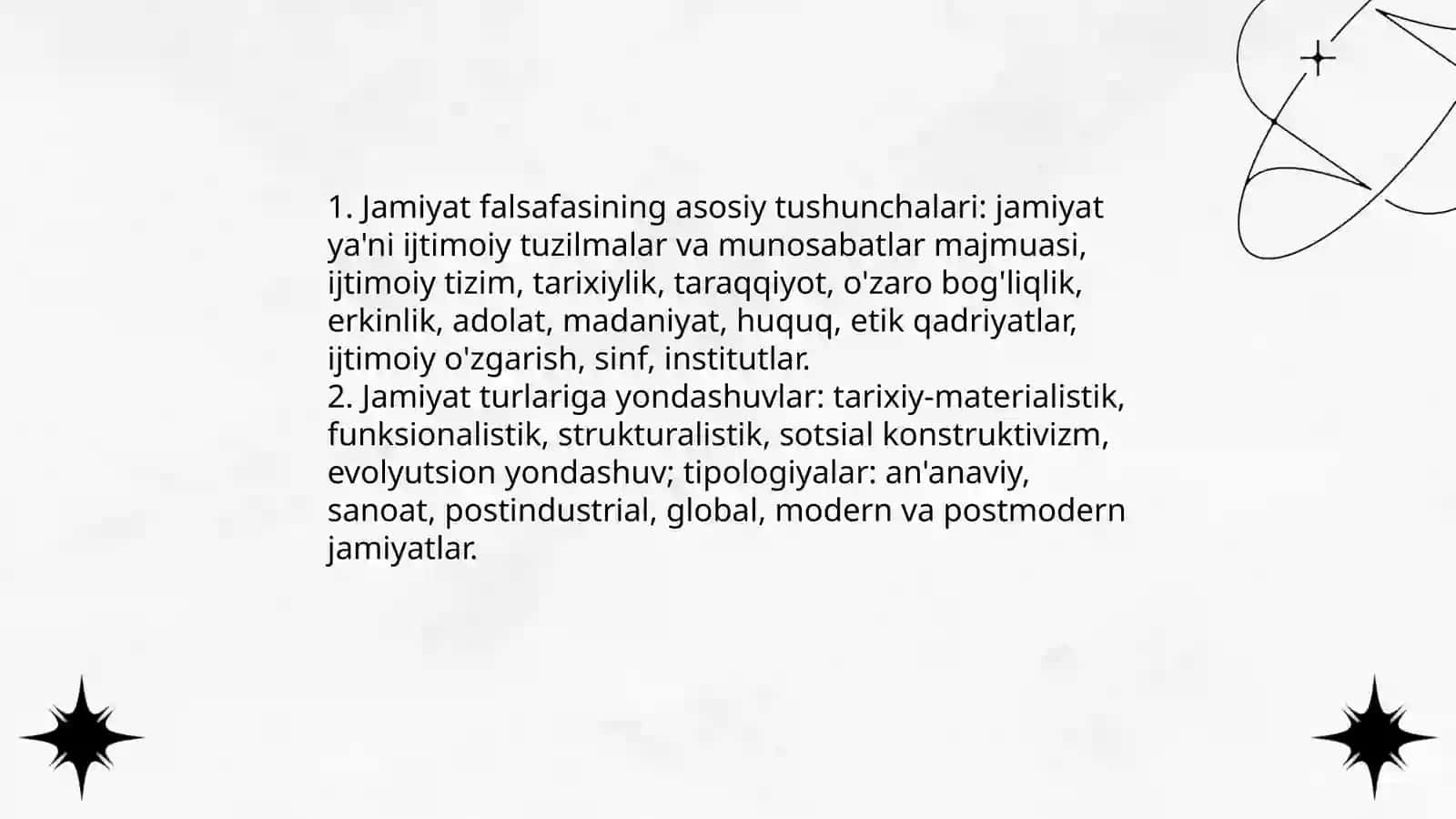 Jamiyat falsafasi.Jamiyat turlari 3