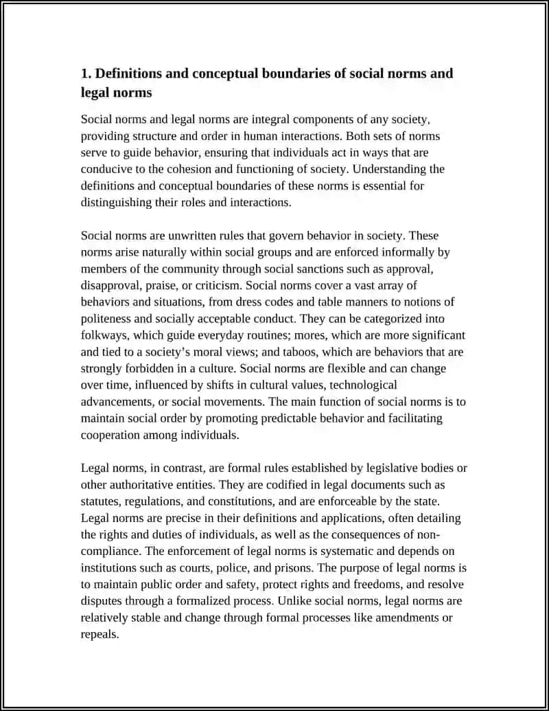 The Common and Distinctive Characteristics of Social and Legal Norms 3