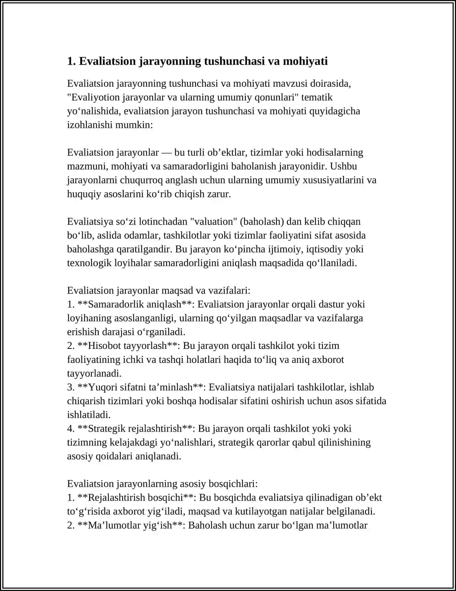 EVALIYOTSON JARAYONLAR VA ULARNING UMUMIY QONUNLARI 3