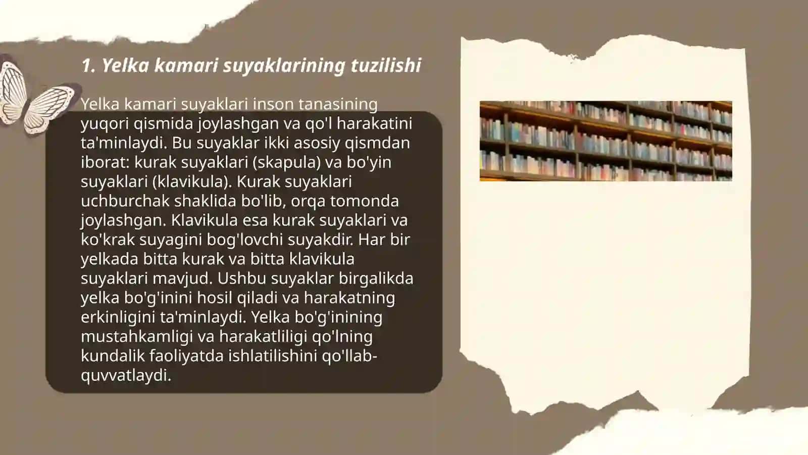 Yelka kamari va qo'l erkin qismi suyaklarning birlashuvi 3