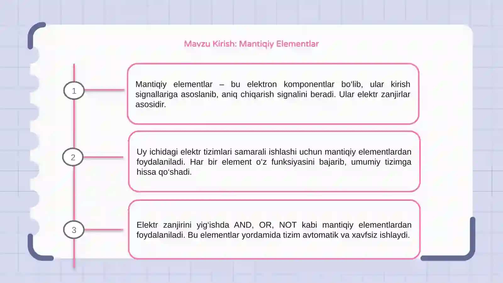 Mantiqiy Elementlar 3