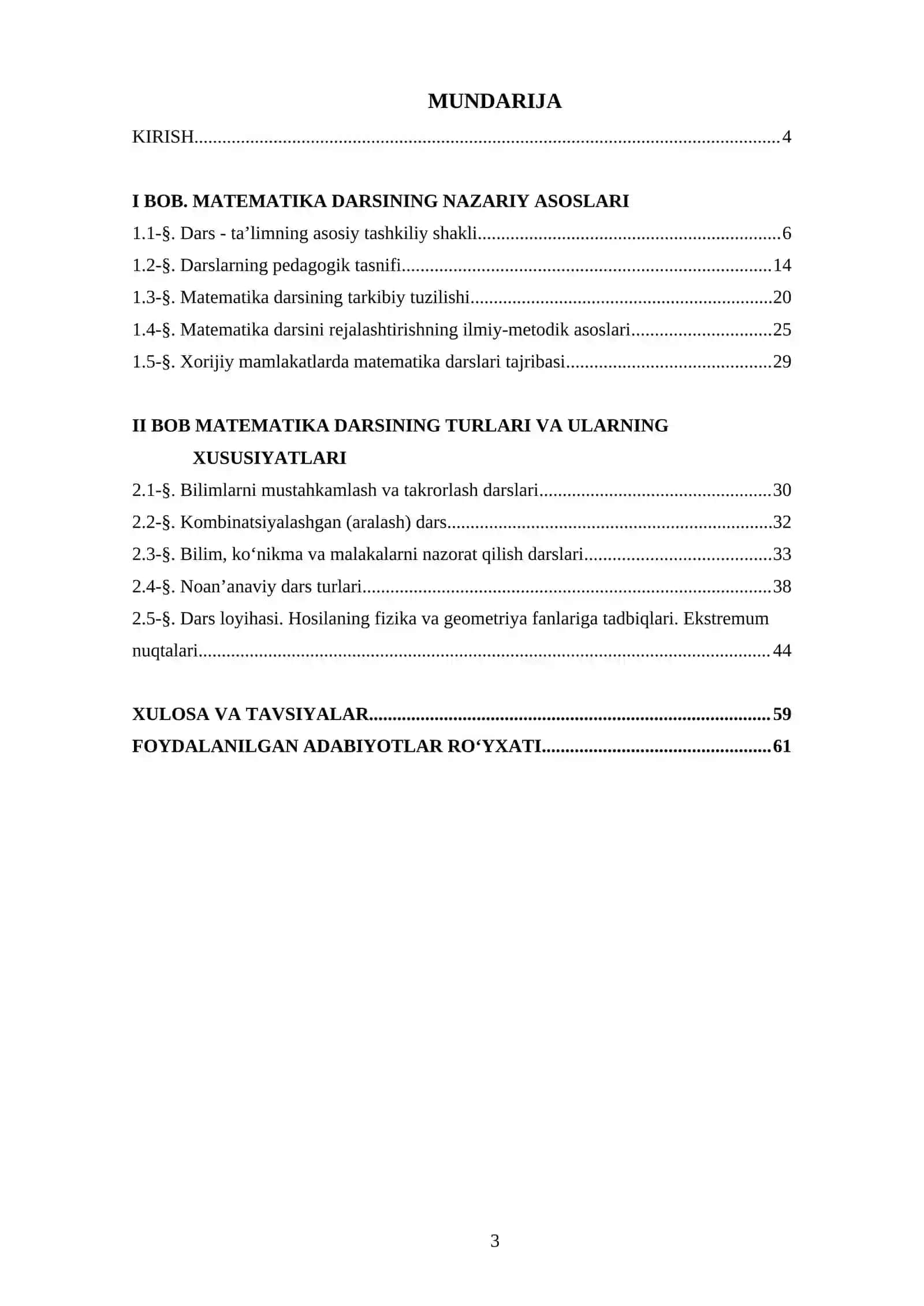 Matematika darsi va uning turlari 3