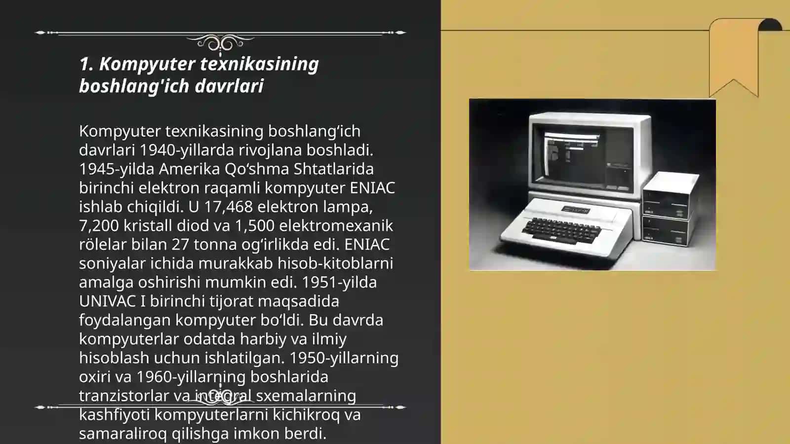 Kompyuter texnikasining rivojlanish tarixi 3