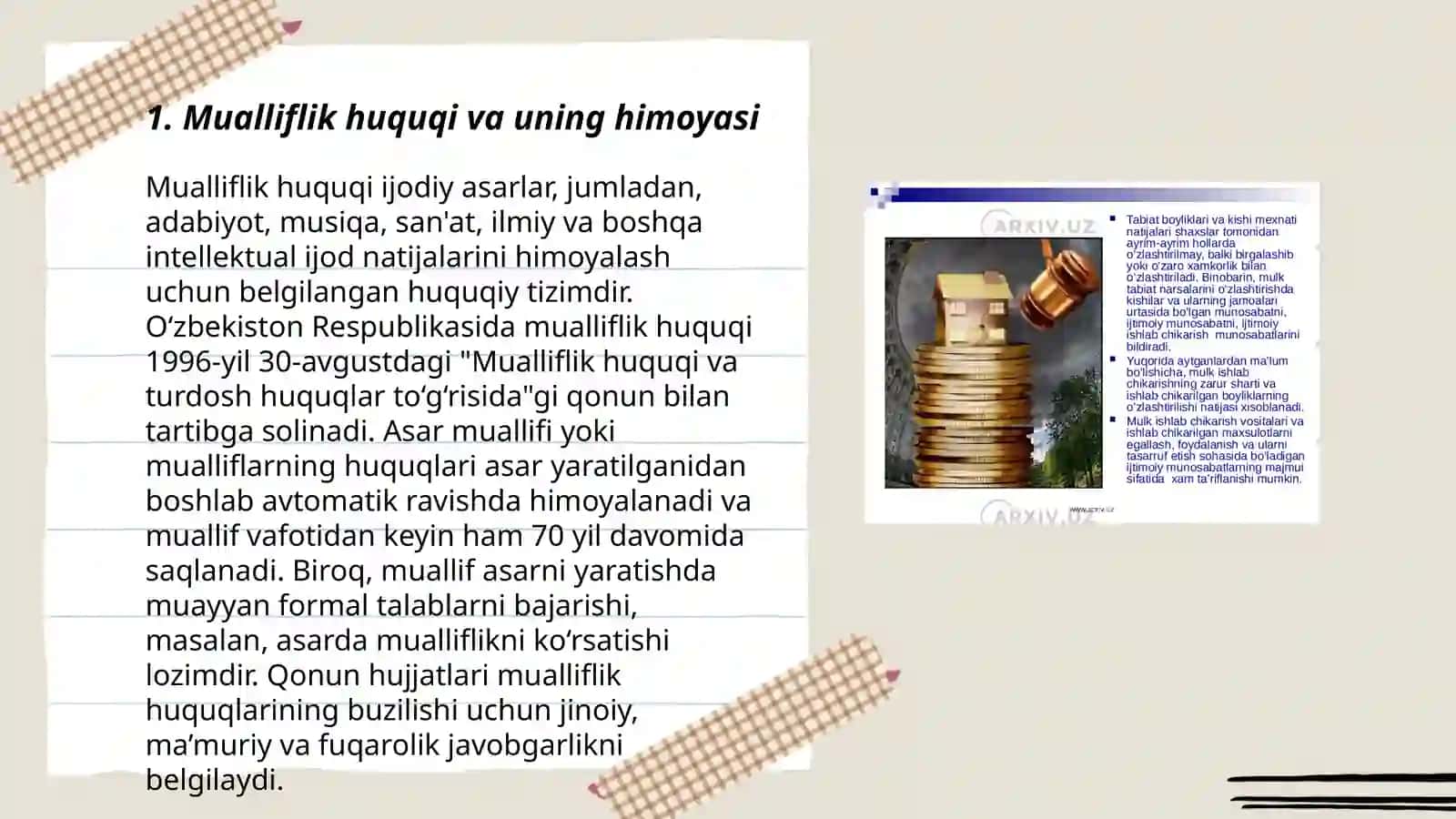 Mulk huquqi va intellektual milkning himoyasi 3