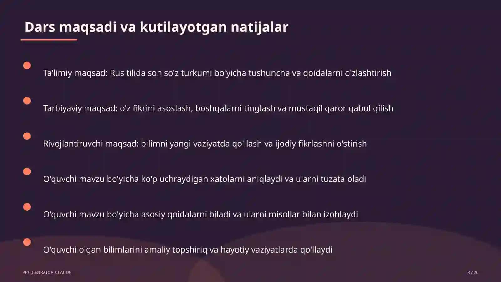 Rus tilida son so'z turkumi (6-sinf) 3