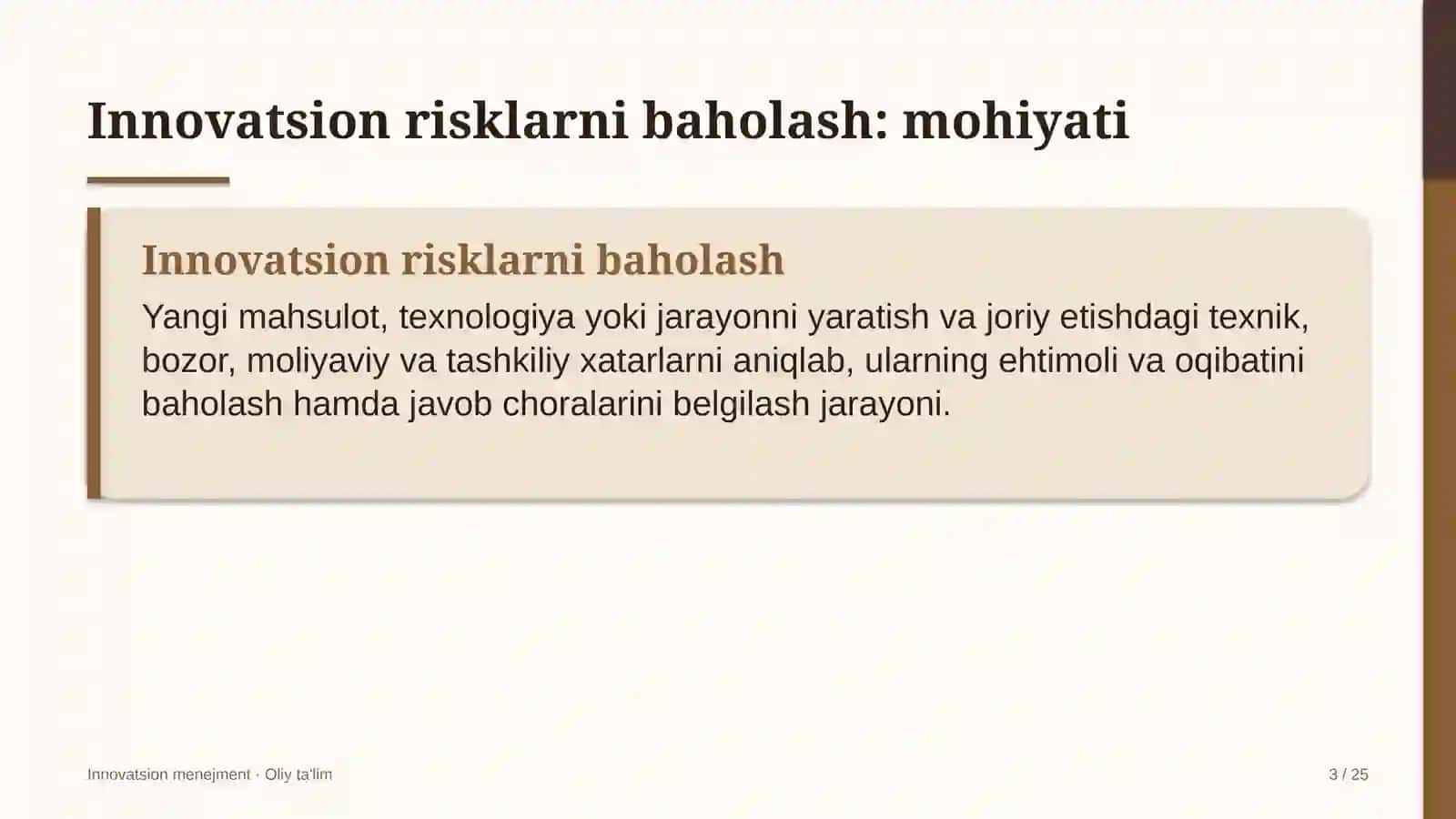 Elchixonalarda innovatsion risklarni baholash 3