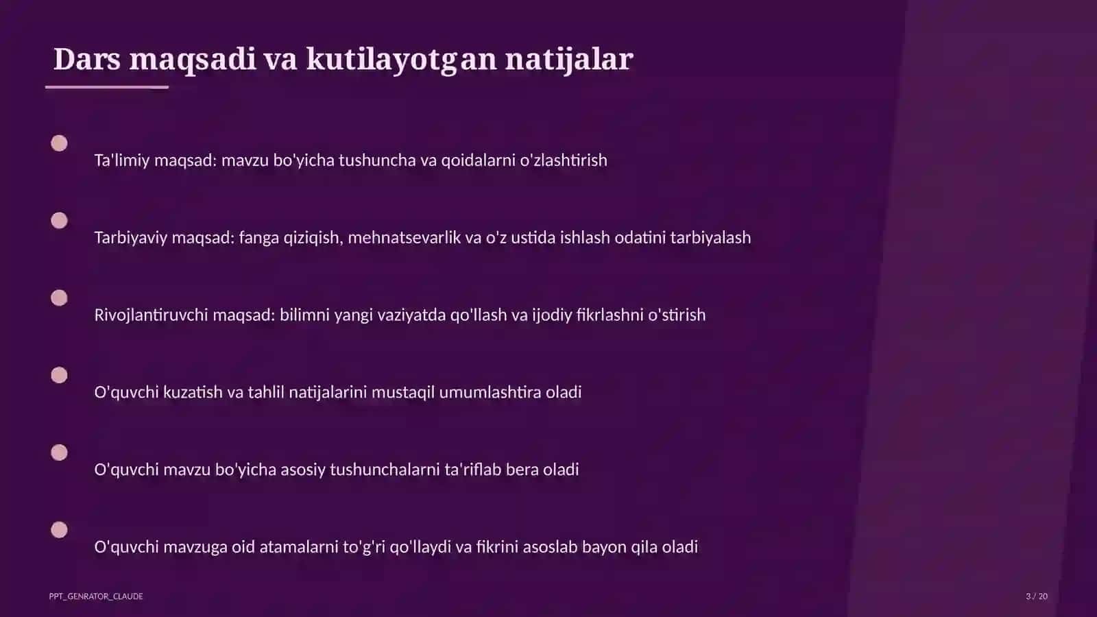 Geometriyaning boshlang'ich tushunchalari: nuqta, to'g'ri chiziq, kesma (7-sinf) 3