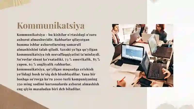Menejment tizimida kommunikatsiya va aloqa 3