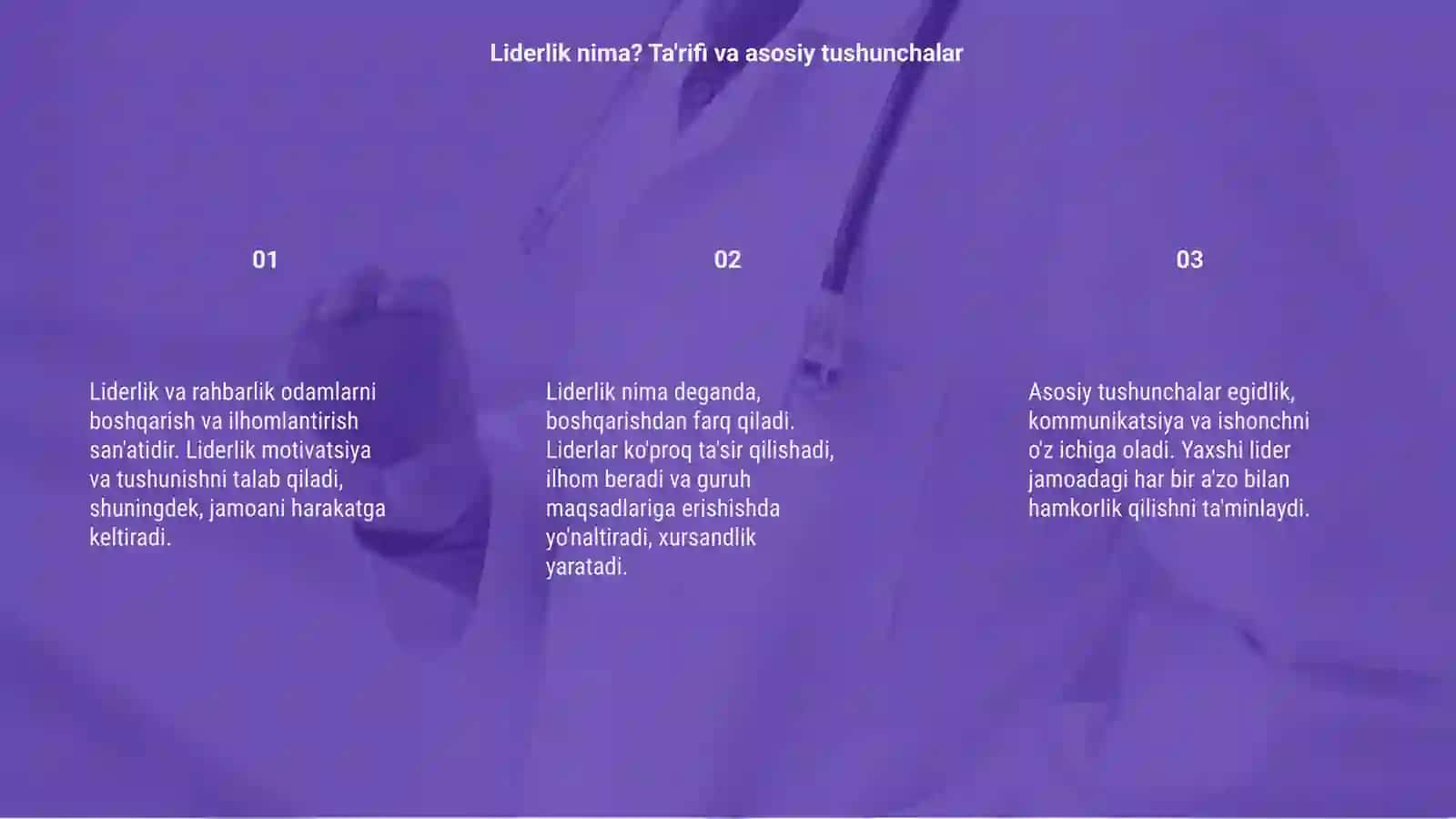 Liderlik va rahbarlik 3