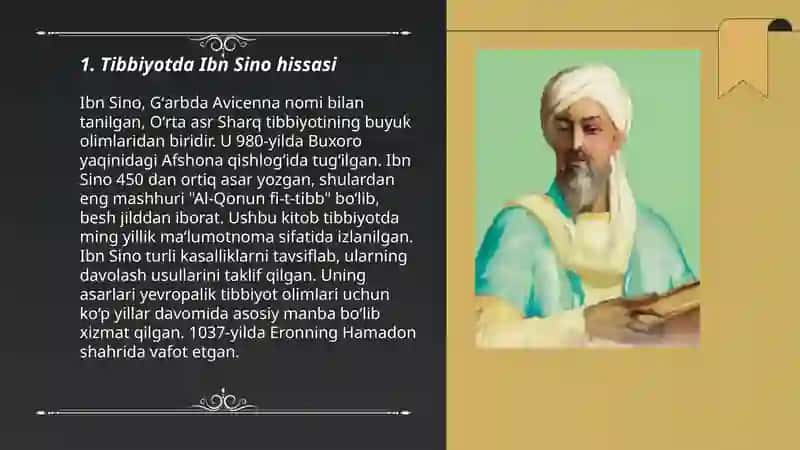 Tibbiyotda Ibn Sino hissasi 3
