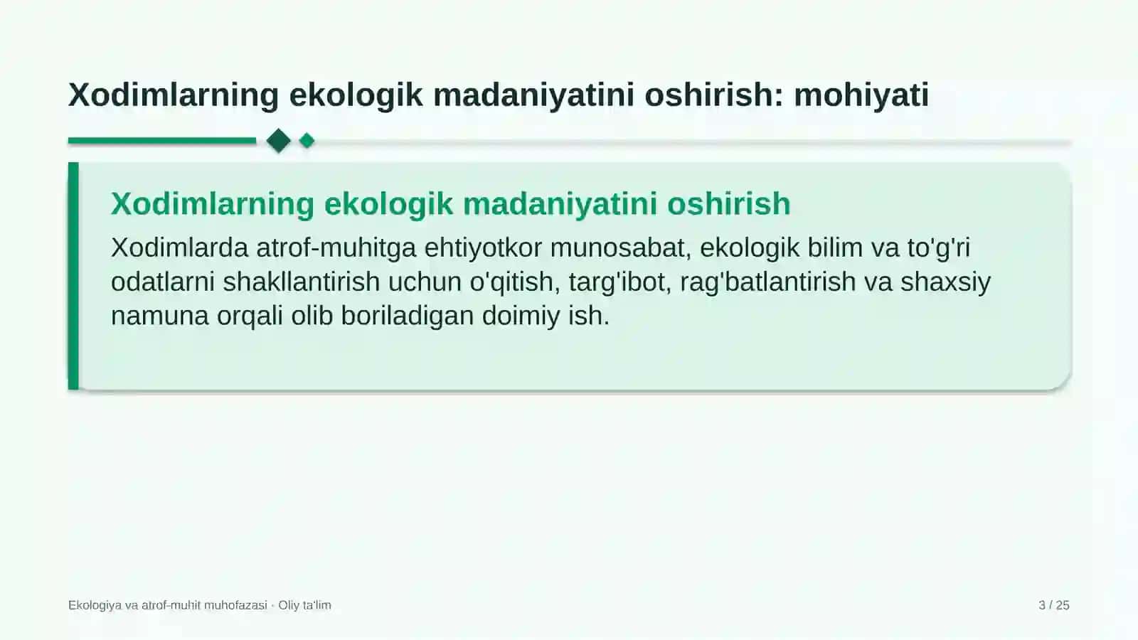 Bojsiz savdo do'konlarida xodimlarning ekologik madaniyatini oshirish 3