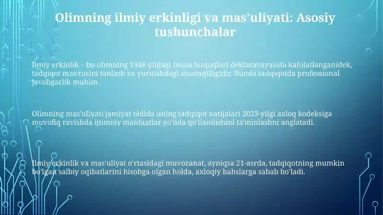 Olimning ilmiy erkinligi va mas'uliyati 3