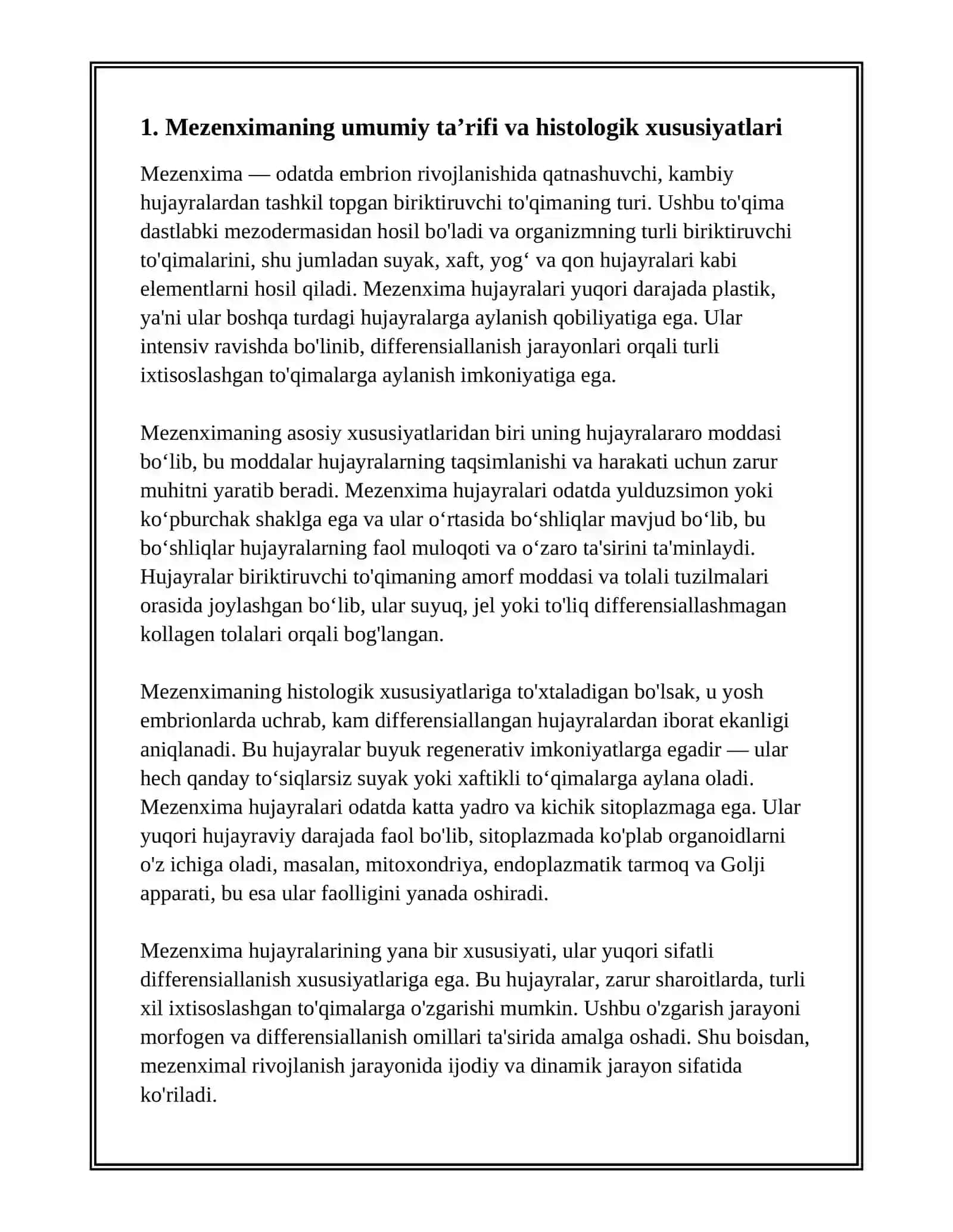 MEZENXIMANING TUZILISHI VA AHAMIYATI 3