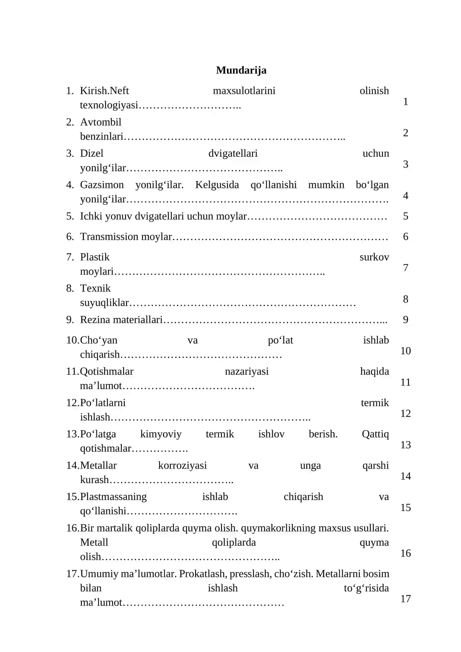 Avtomobilda ishlatiladigan ashyolar 3