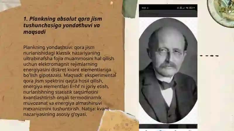 Plank absolut qora jism tushunchasini qanday tushuntirdi 3