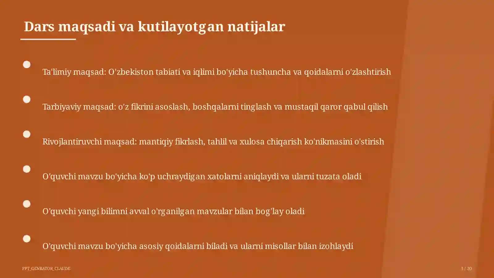 O'zbekiston tabiati va iqlimi (4-sinf) 3