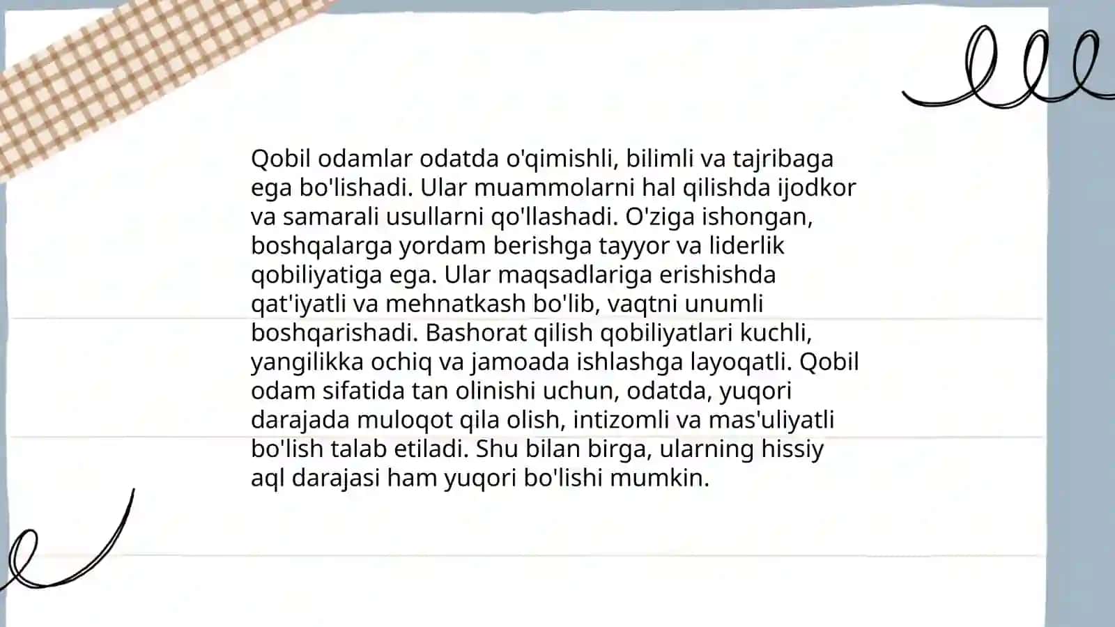 Qobilyat, nutq va kasb 3