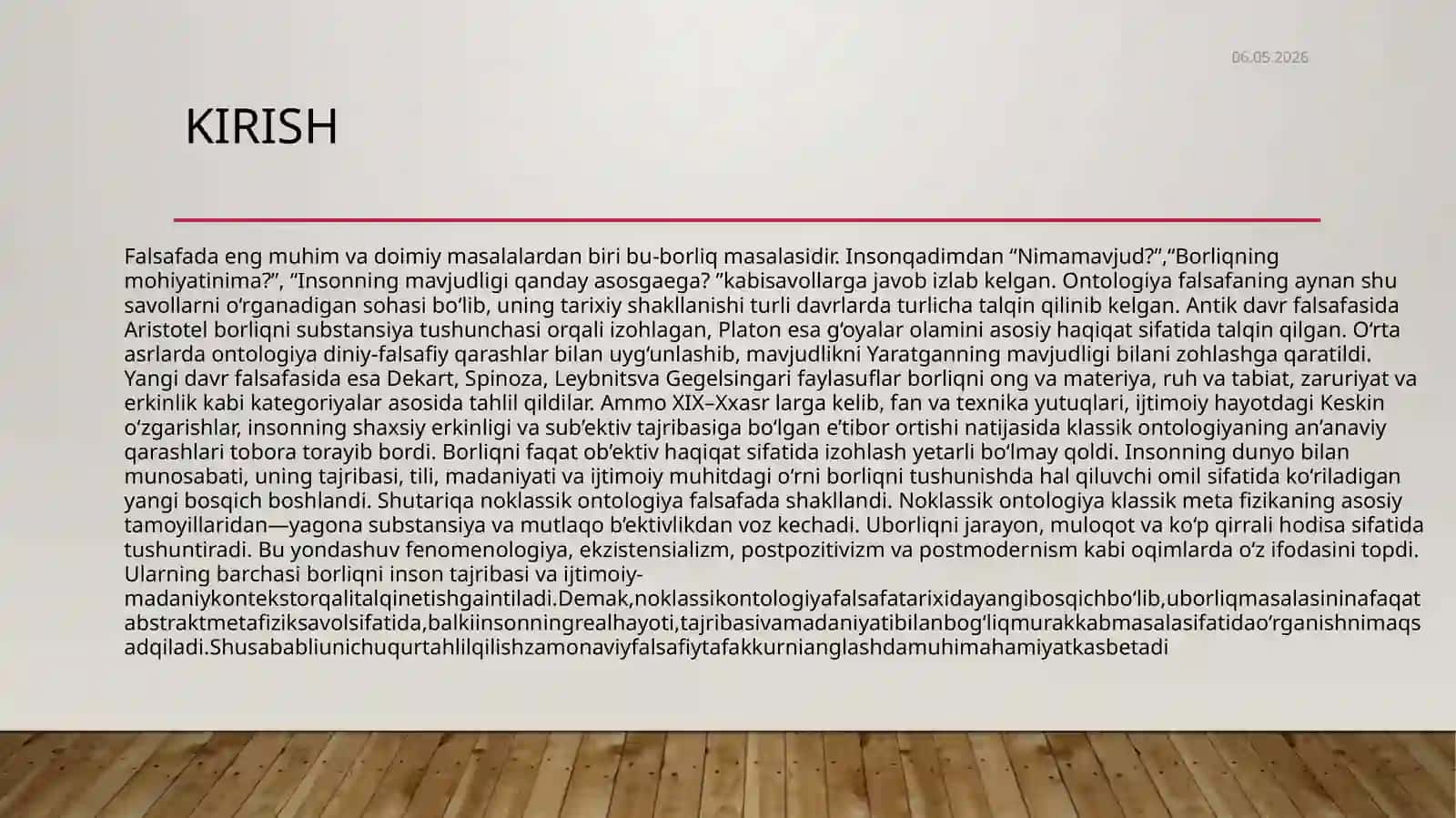 Noklassik ontologiyaning yo'nalishlari va mohiyati 3