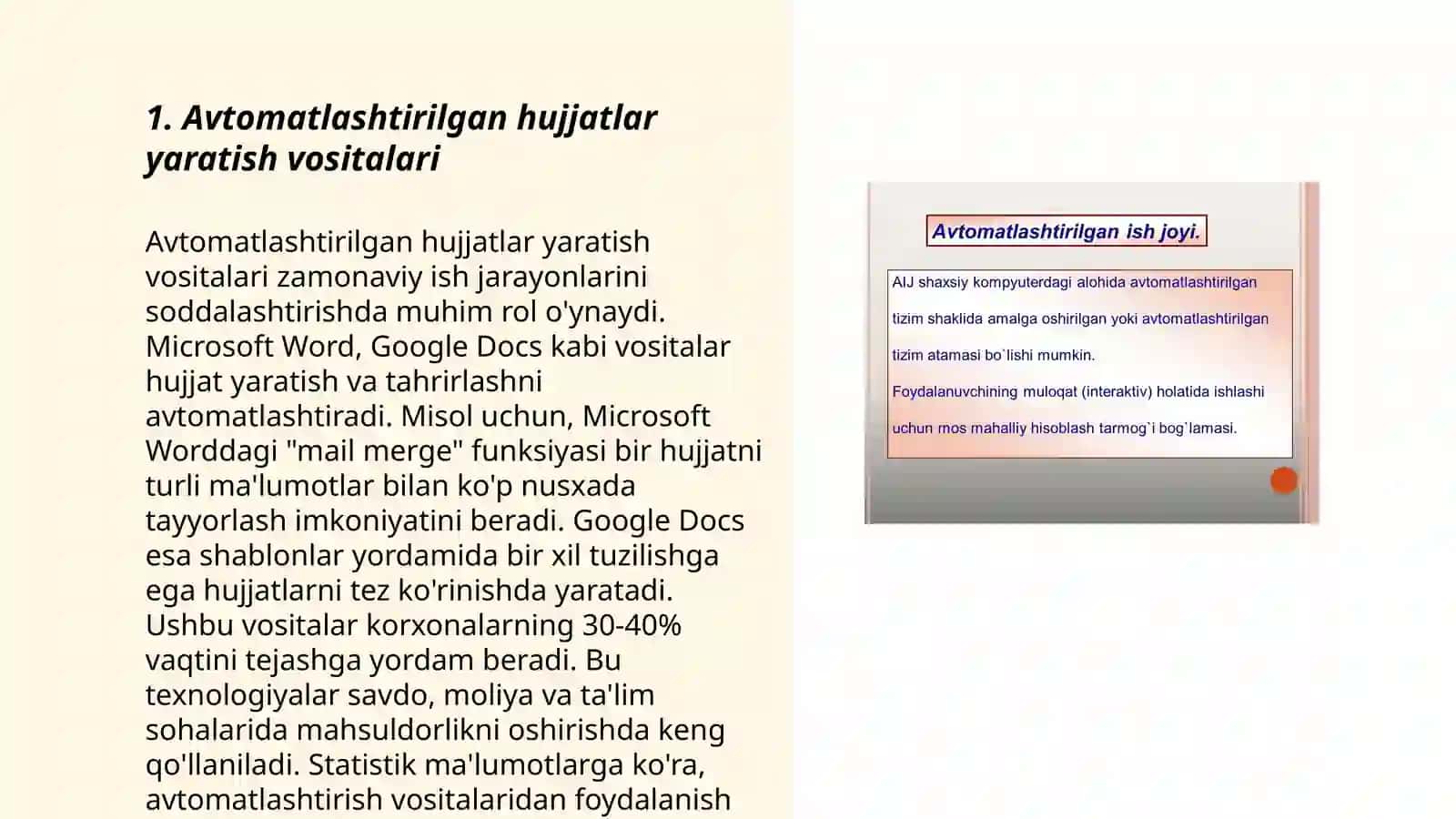 Avtomatlashtirilgan vositalar va shablonlar 3