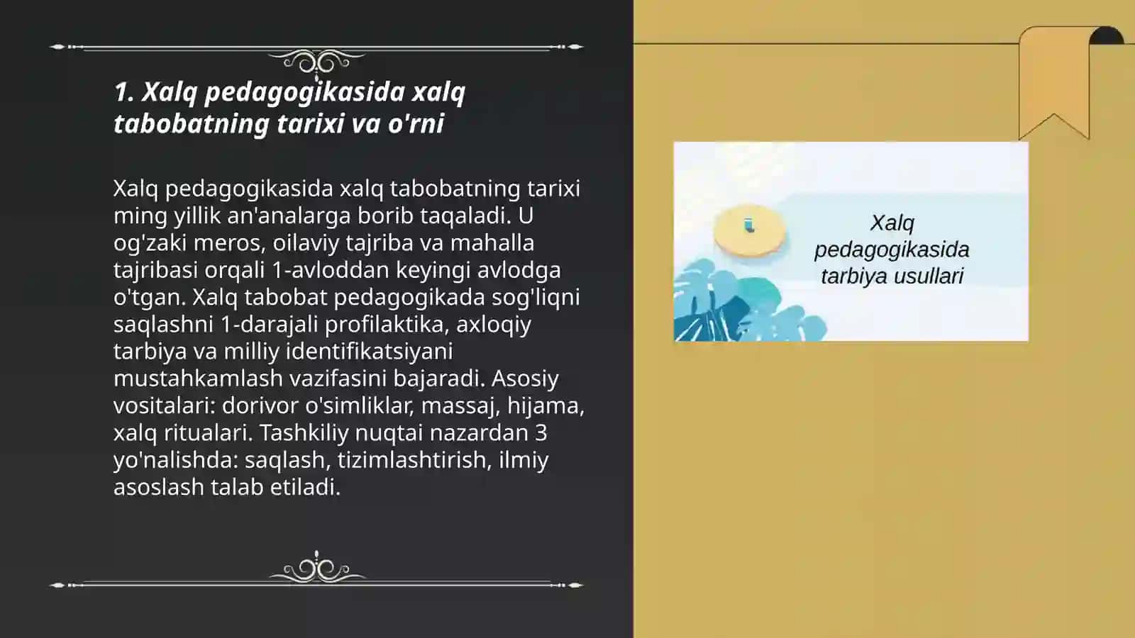 Xalq pedagogikasida xalq tabobat masalalari 3