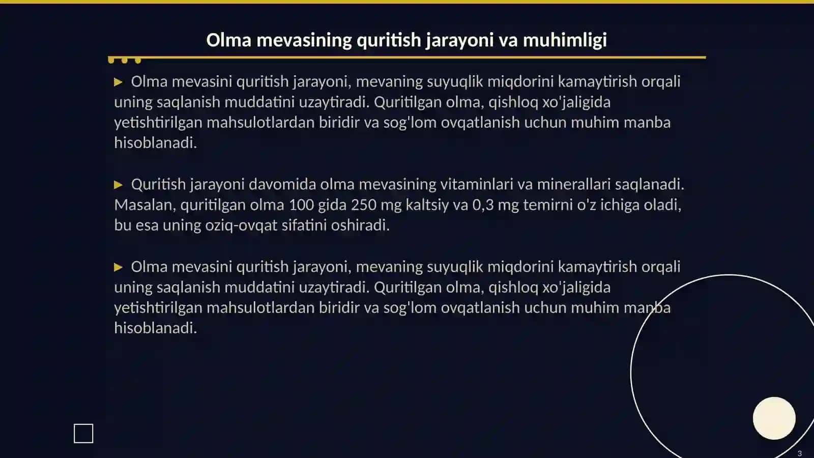 Olma mevasini quritish texnologiyalari 3