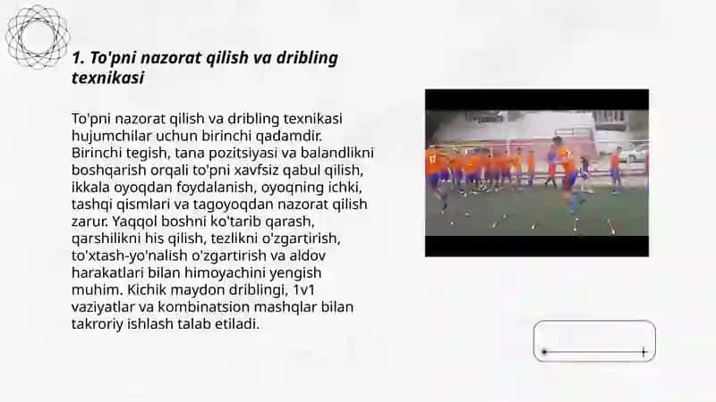 To'pni nazorat qilish va dribling texnikasi 3