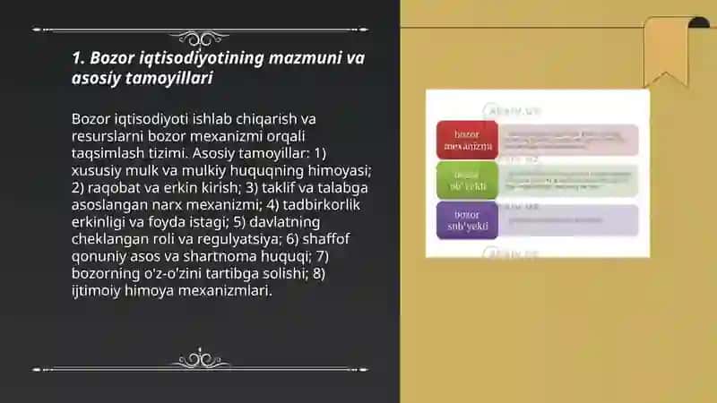 Bozor iqtisodiyotining mazmuni va amal qilishi 3