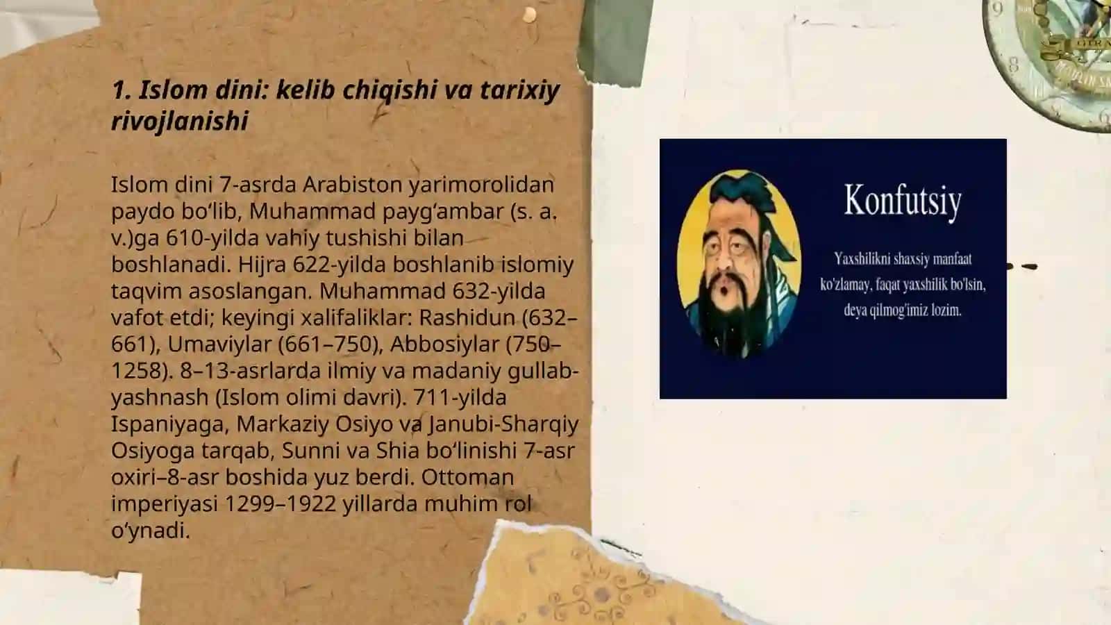 Dinshunoslik fanidan slayt 3