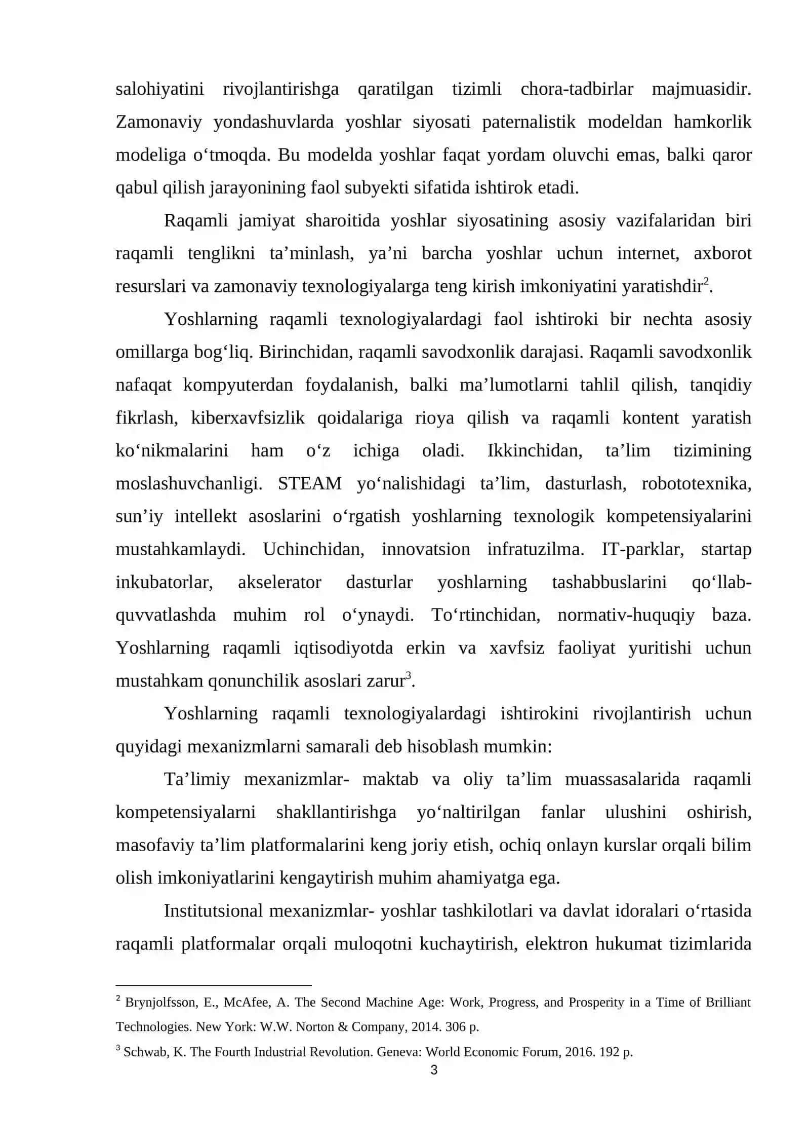 YОSHLАR SIYОSАTI VА RАQАMLI TЕXNОLОGIYАLАRDА YОSHLАRNING FАОL ISHTIRОKINI RIVОJLАNTIRISH MЕXАNIZMLАRI 3