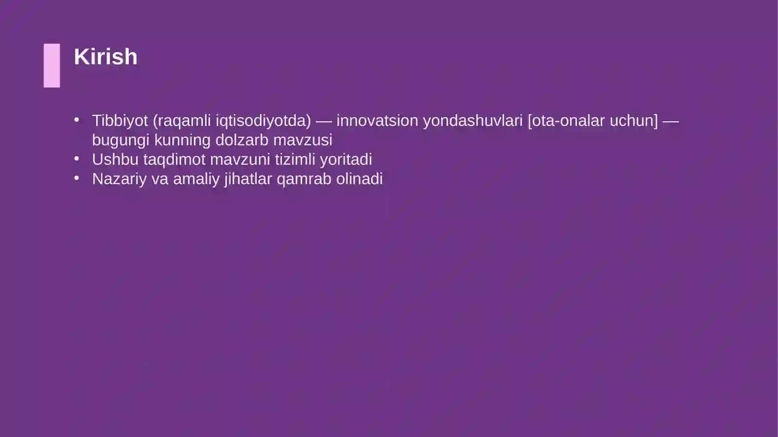 Tibbiyot (raqamli iqtisodiyotda) — innovatsion yondashuvlari [ota-onalar uchun] 3