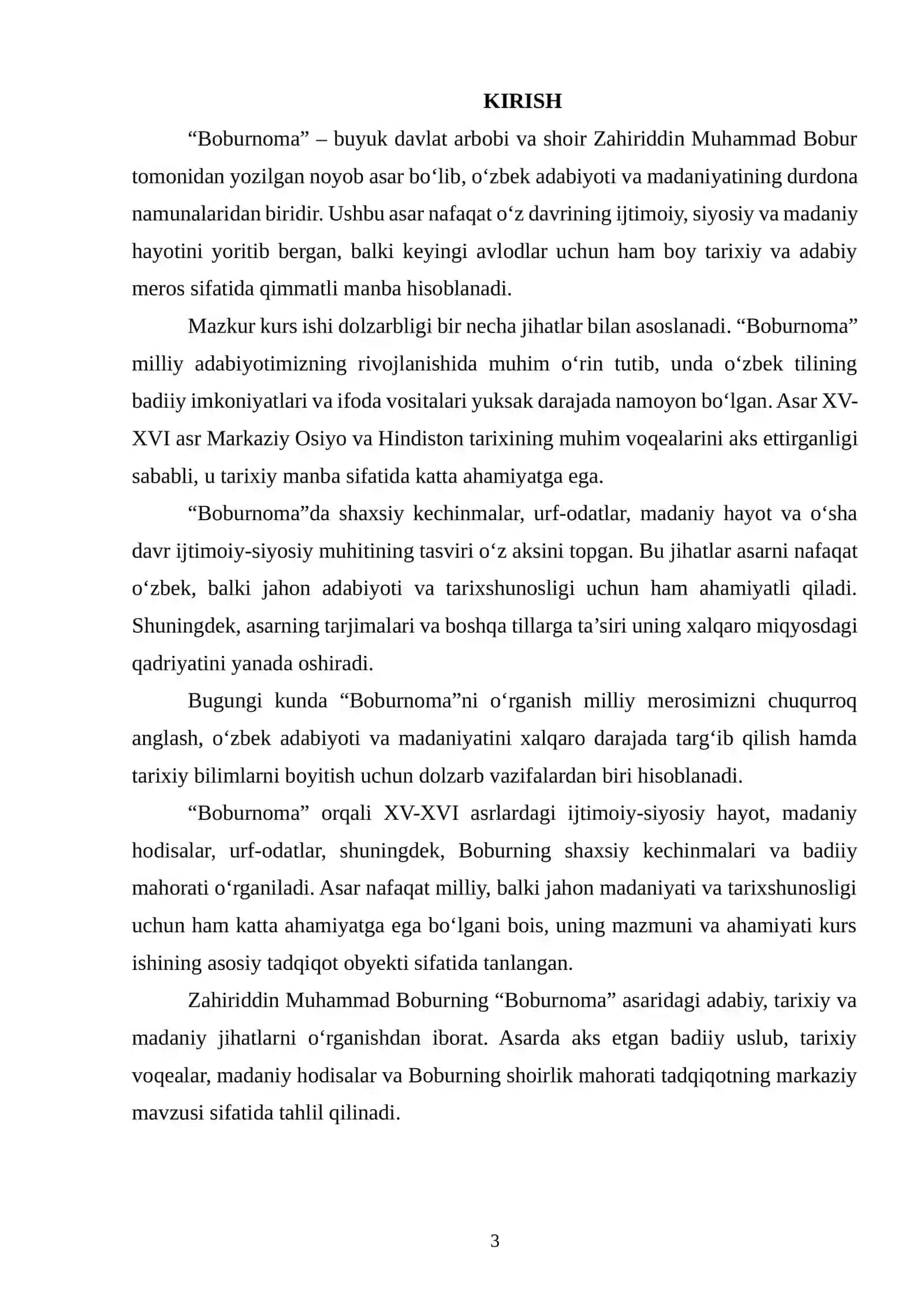 Boburning “Boburnoma” asari va uning ilmiy ahamiyati 3