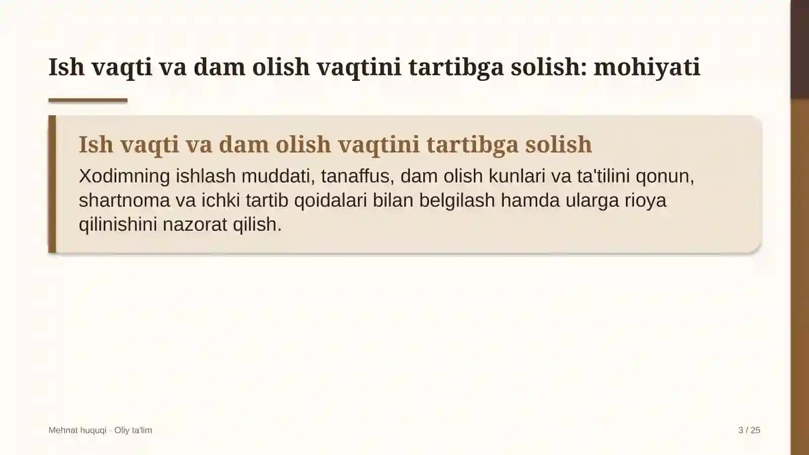 qurilish texnikasi ijarasida ish vaqti va dam olish vaqtini tartibga solish 6626 3