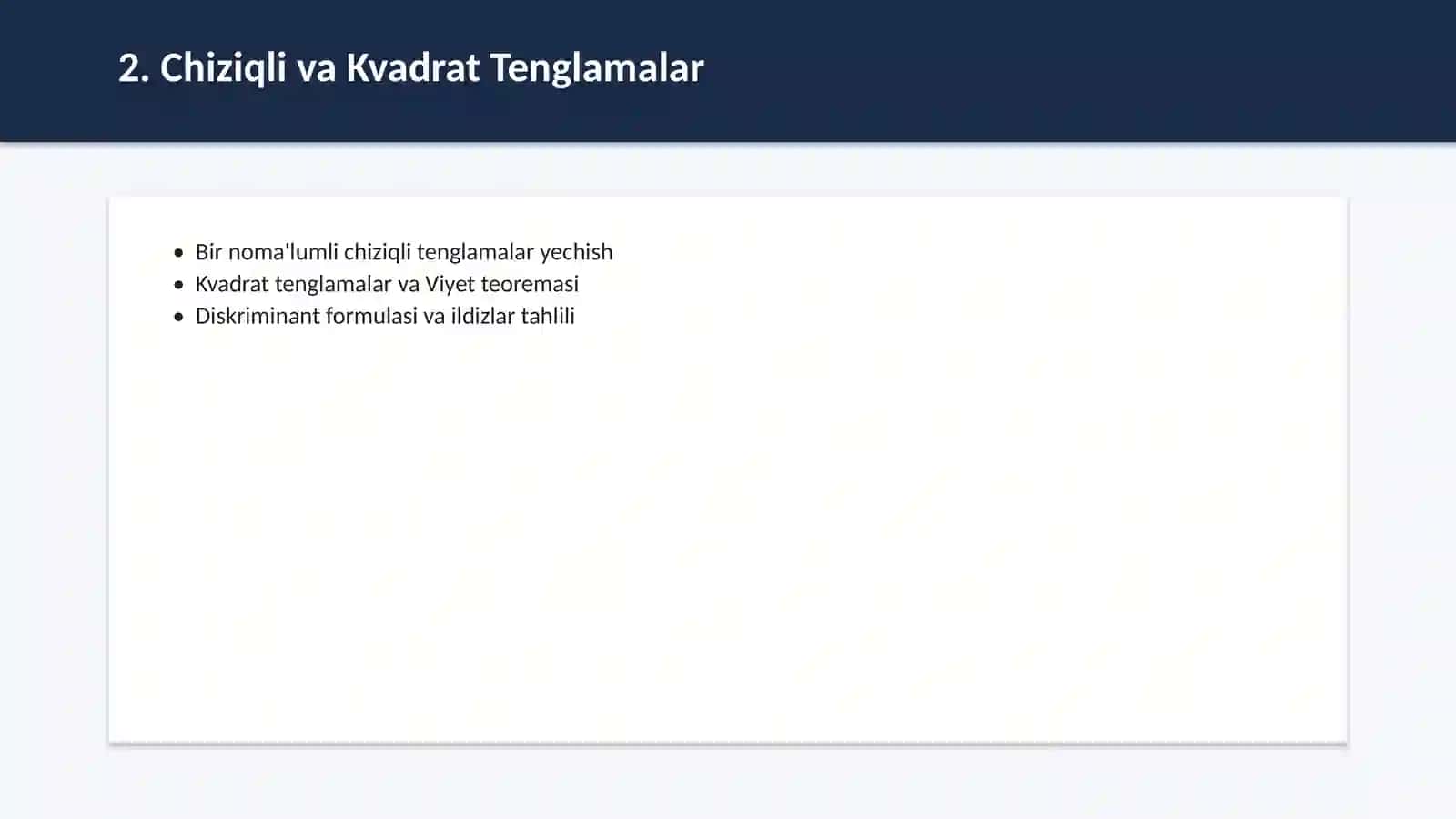 Algebra va funksiyalar nazariyasi 3