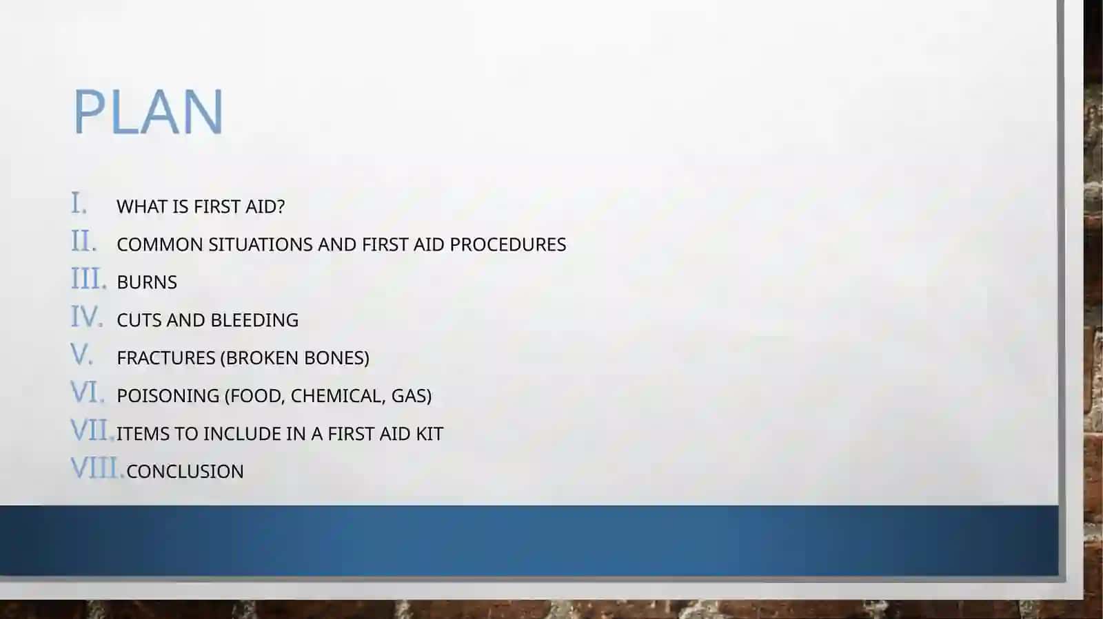 Research and present common first aid procedures 3