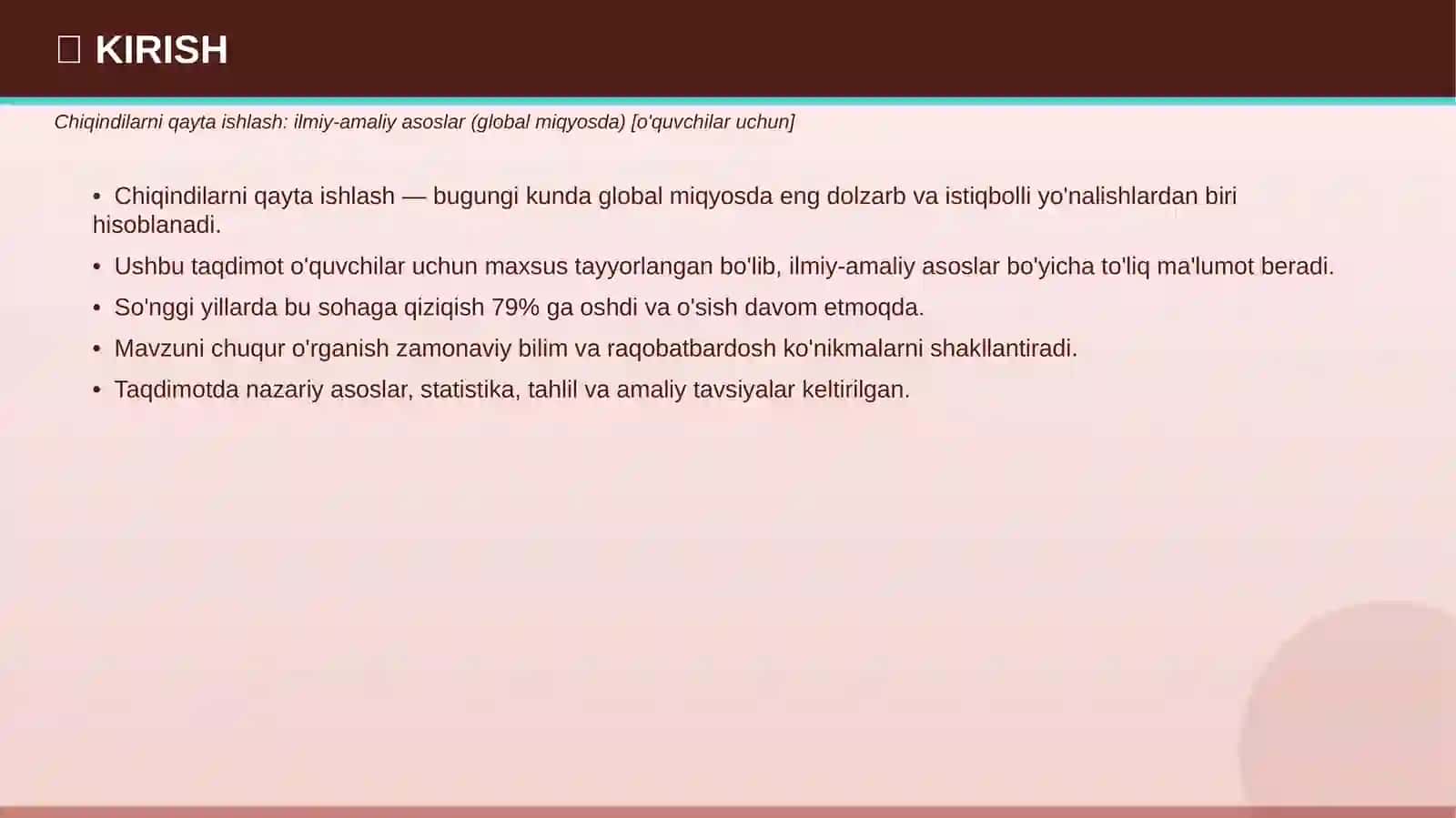 Chiqindilarni Qayta Ishlash: Ilmiy-amaliy Asoslar 3